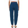 XUNRYAN Cargo Pants Womens High Waist Hiking Pants Lightweight Outdoor Athletic Pants Crop Trousers Joggers w Pockets Blue view 3