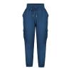 XUNRYAN Cargo Pants Womens High Waist Hiking Pants Lightweight Outdoor Athletic Pants Crop Trousers Joggers w Pockets Blue view 4