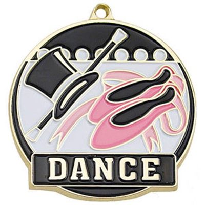 ZipToMeNow Bright Gold Dance Medal (2 Inches) 25 Pack