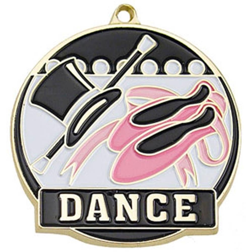 ZipToMeNow Bright Gold Dance Medal (2 Inches) 25 Pack