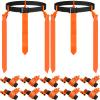 Hungdao 12 Pcs 10/12 Players Flag Football Belts and Flags Adjustable Football Belts for Kids Teens Adults Team Training Sport Event (Orange) view 1