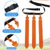 Hungdao 12 Pcs 10/12 Players Flag Football Belts and Flags Adjustable Football Belts for Kids Teens Adults Team Training Sport Event (Orange) view 4
