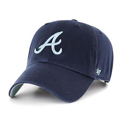 47 Atlanta Braves Navy Ballpark Clean Up Dad Hat Baseball Cap
