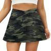LouKeith Tennis Skirts for Women Pleated Crossover High Waisted Athletic Workout Golf Skorts Skirts with Shorts Pocket Camo L view 1