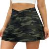 LouKeith Tennis Skirts for Women Pleated Crossover High Waisted Athletic Workout Golf Skorts Skirts with Shorts Pocket Camo L view 2