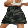 LouKeith Tennis Skirts for Women Pleated Crossover High Waisted Athletic Workout Golf Skorts Skirts with Shorts Pocket Camo L view 4