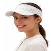 BOLLEY JOSS Bling Rhinestone Sun Visor for Women Adjustable Summer Visor Ponytail Hat Women Open Top Sun Hat Sport Golf Cap view 1