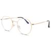 Pro Acme Fashion Round Glasses Metal Clear Lens Frame Vintage Circle Fake Large Unisex Eyeglasses 53MM (N-Gold) view 1
