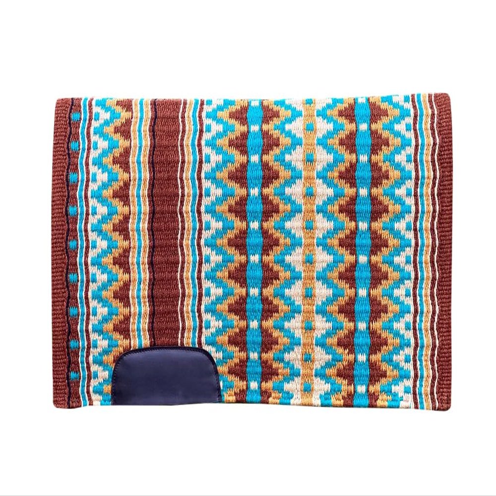 Western Horse Saddle Pad Blanket Show Ranch Pad Custom Handmade New Zealand Wool Oversized 34" x 42" | 34" x 40" | 34" x 38" ME-WSP-083 (34" x 38")