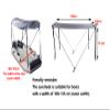 TOTITOM Boat Umbrella, Boat Shade Canopy, Aluminum Alloy Rod 210D Coated Oxford Cloth Sunshade for Inflatable Dinghy Canoe Kayak Boat view 3