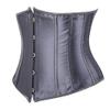 Hengzhifeng Women's Gothic Classic Satin Lace Up Boned Underbust Corsets Bustiers Top (7X-Large,Gray) view 1