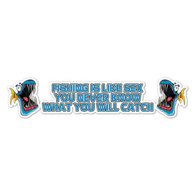 Fishing is Like Sex STD Vinyl Decal Sticker- 2" x 9"