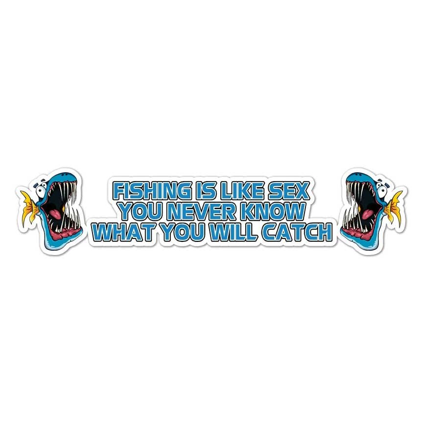 Fishing is Like Sex STD Vinyl Decal Sticker- 2" x 9"