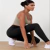 ODODOS Women's High Waist Workout Leggings 2-Pack Tummy Control Full Length Yoga Pants - 25" Inseam, ODLEX Fabric-Squat Proof, Black+Onyx Black Grey, Large view 2