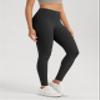 ODODOS Women's High Waist Workout Leggings 2-Pack Tummy Control Full Length Yoga Pants - 25" Inseam, ODLEX Fabric-Squat Proof, Black+Onyx Black Grey, Large view 3