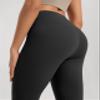ODODOS Women's High Waist Workout Leggings 2-Pack Tummy Control Full Length Yoga Pants - 25" Inseam, ODLEX Fabric-Squat Proof, Black+Onyx Black Grey, Large view 4