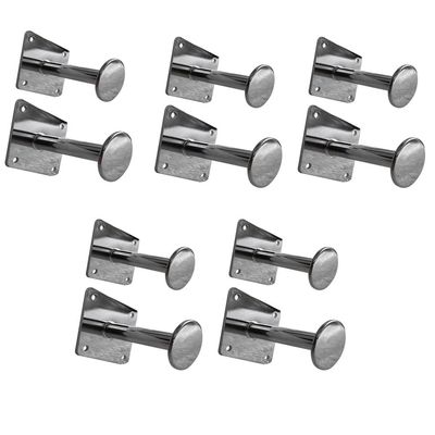 3-inch Chrome Wall Mounted Single Garment Hook Garment Hanger Pack 10