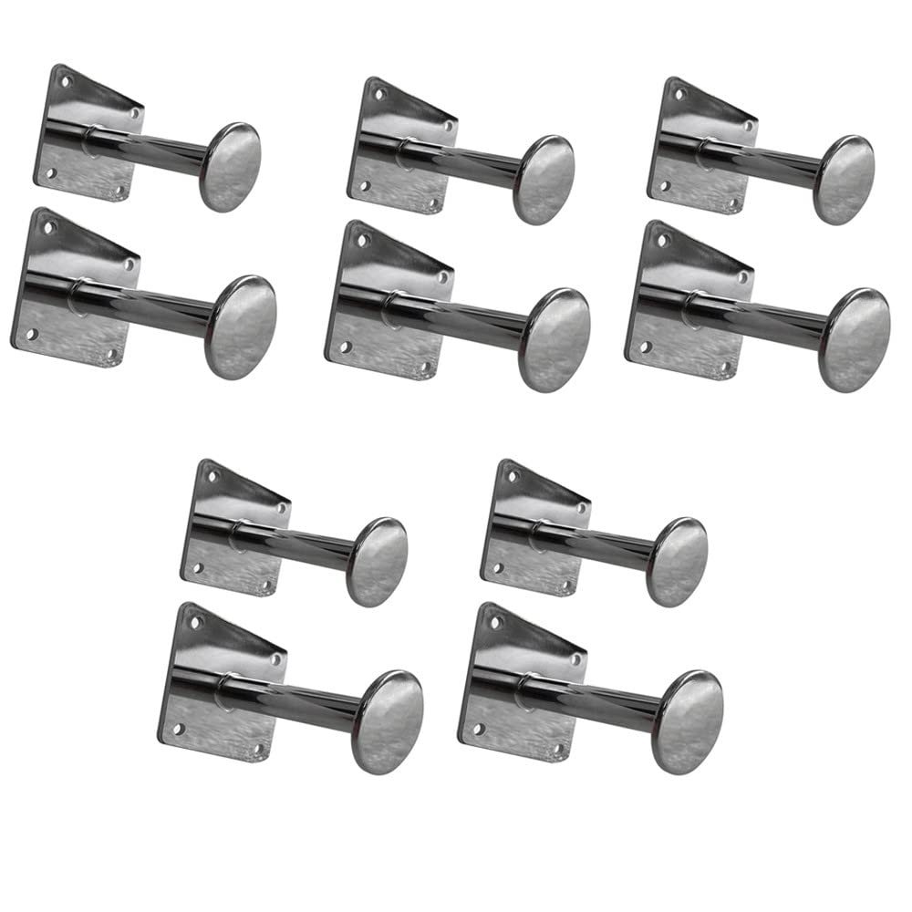 3-inch Chrome Wall Mounted Single Garment Hook Garment Hanger Pack 10
