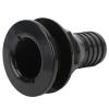 Thru Hull Fitting, 1-1/2in Straight ABS Hose Connector for Boats and Marine Applications Black Accessory for Yacht and Sailboat Systems view 1