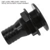 Thru Hull Fitting, 1-1/2in Straight ABS Hose Connector for Boats and Marine Applications Black Accessory for Yacht and Sailboat Systems view 2