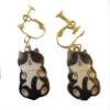 Screwback Earrings, Cute Gold Plated Enamel Cat Charm Dangle Earrings + GIFT BAG view 2