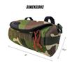 Handlebar Bag (Blazin Camo Burrito) | 2 Liter Capacity | Spacious Bike Bag w/ 2 Extra Long Buckle Straps & 1 Hook-and-Loop Strap | Water Resistant Front Basket | Bike Accessories | Made in USA view 2