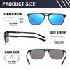 DUCO Retro Polarized Sunglasses for Men UV400 Protection Mens Sun Glasses Classic Vintage Shades with Lightweight AL-MG Metal Frame DC3052 view 2