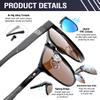 DUCO Retro Polarized Sunglasses for Men UV400 Protection Mens Sun Glasses Classic Vintage Shades with Lightweight AL-MG Metal Frame DC3052 view 3