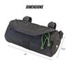 Handlebar Bag (Black & Green Burrito) | 2 Liter Capacity | Spacious Bike Bag w/ 2 Extra Long Buckle Straps & 1 Hook-and-Loop Strap | Water Resistant Front Basket | Bike Accessories | Made in USA view 4