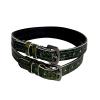 HOL Atelier Premium Genuine Leather English Spur Straps (Green Snake Print)