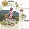 Glerc Little Molly 18 Inch Kids Bike, Retro Cruiser Girls Bike for Children Ages 5-9 Years Old, Kids Bicycle with Wicker Basket & Kickstand, White view 2
