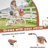 Glerc Little Molly 18 Inch Kids Bike, Retro Cruiser Girls Bike for Children Ages 5-9 Years Old, Kids Bicycle with Wicker Basket & Kickstand, White view 4