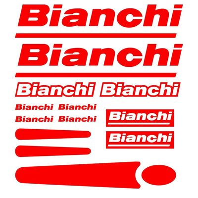 for BIANCHI set Bike stickers frame protector decals (red)