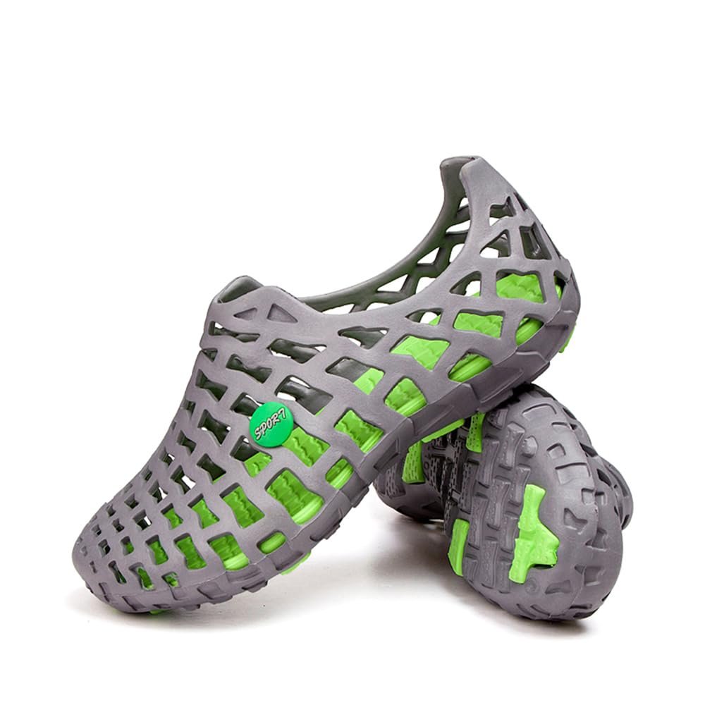 Asifn Water Shoes Women Men Sandals Beach Shoes Casual Mesh Outdoor Lightweight Massage Summer Slippers Grey 10 Men