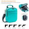 VIGEGARI Soft Pistol Case, Gun Bag for Women, CCW Pistol Bag, Crossbody Gun Bag, Concealed Carry Gun Pouch, Small Tactical Range Bag, Gun Case with Shoulder Strap (Teal) view 3