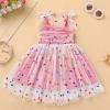 1st First Birthday Outfit Girl Baby Wedding Flower Girl Dress Toddler Tutu Tulle Princess Summer Dress One Year Old Birthday Gifts Cake Smash Party Photoshoot Hot Pink Polka Dot 12-18 Months view 4