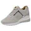 Fashion Wedge Sneaker for Women Ladies High Heeld Wedge Sneakers Hidden Lace Up Platform Sneakers Daily Wear Shoes Grey view 1