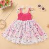 1st First Birthday Outfit Girl Baby Wedding Flower Girl Dress Toddler Tutu Tulle Princess Summer Dress One Year Old Birthday Gifts Cake Smash Party Photoshoot Hot Pink Polka Dot 6-12 Months view 3