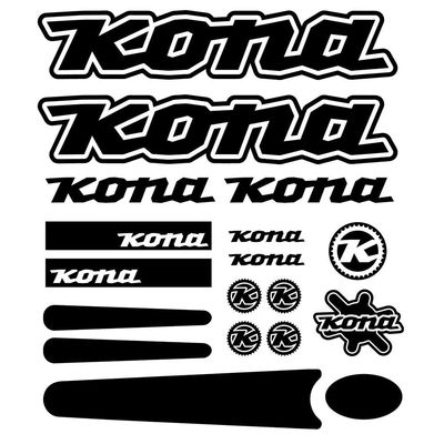 for KONA Bike stickers frame protector decals (Gray)