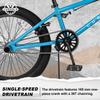 cubsala Freestyle BMX Bike, 20 Inch Kids Bicycle for 7-13 Years Old Kids and Beginner Level Rider, Blue view 3