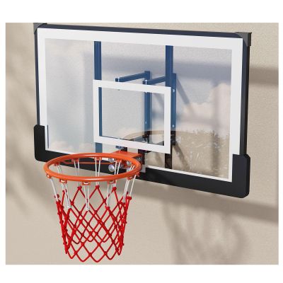 48" Wall Mounted Height Adjustable Fixed Basketball Cap,Basketball Backboard,Indoor Basketball HoopDurable Brackets and Outdoor All-Weather MeshAdjustable Basketball Hoop (Orange,M)