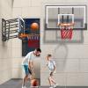 48" Wall Mounted Height Adjustable Fixed Basketball Cap,Basketball Backboard,Indoor Basketball HoopDurable Brackets and Outdoor All-Weather MeshAdjustable Basketball Hoop (Black,S) view 3