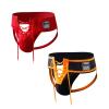 JOCKMAIL 2PCS/Pack Mens Briefs Jock Strap Athletic Supporter Wide Belt Comfortable Men Thongs Briefs for Gym Sport (as1, alpha, x_l, regular, regular, New red+Orange) view 1