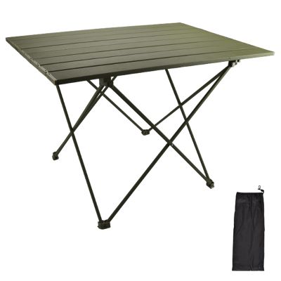 CIRONI 2-4 Person Camping Table, Tracked Lightweight Picnic Table with Carry Bag, Portable Outdoor Folding Table for Hiking, Backpacking and Fishing(Green,Large)