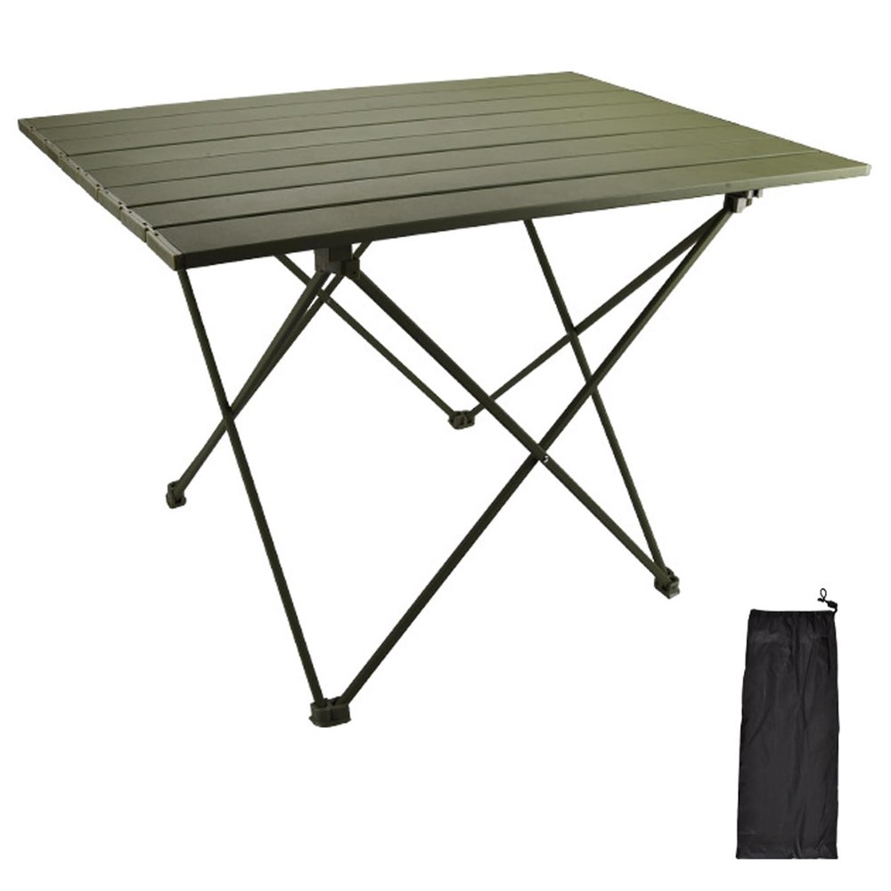CIRONI 2-4 Person Camping Table, Tracked Lightweight Picnic Table with Carry Bag, Portable Outdoor Folding Table for Hiking, Backpacking and Fishing(Green,Large)