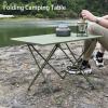 CIRONI 2-4 Person Camping Table, Tracked Lightweight Picnic Table with Carry Bag, Portable Outdoor Folding Table for Hiking, Backpacking and Fishing(Green,Large) view 3