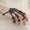 Starsouce Punk Style Skull Skeleton Hand Bracelet with Ring Halloween Goth Ghost Claw Finger Hand Bone Bracelet for Women view 3