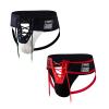 JOCKMAIL 2PCS/Pack Mens Briefs Jock Strap Athletic Supporter Wide Belt Comfortable Men Thongs Briefs for Gym Sport (as1, alpha, m, regular, regular, White+Red) view 1