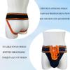 JOCKMAIL 2PCS/Pack Mens Briefs Jock Strap Athletic Supporter Wide Belt Comfortable Men Thongs Briefs for Gym Sport (as1, alpha, m, regular, regular, Blue+Orange) view 3