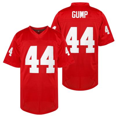 44 Red Football Jersey Forrest Gump Shirt Stitched Movie Sports Pullover Casual Men's Clothing S-3XL (Medium, 44-Red)